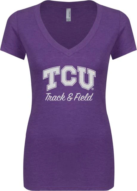 TCU Next Level Ladies Vintage Tri Blend V Neck Tee C Soft Glitter - ONLINE ONLY
