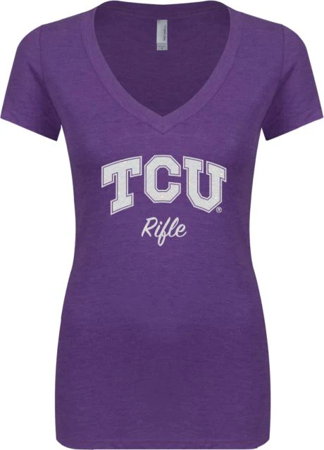 TCU Next Level Ladies Vintage Tri Blend V Neck Tee C Soft Glitter - ONLINE ONLY