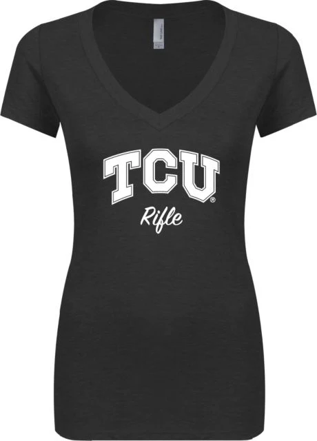 TCU Next Level Ladies Vintage Tri Blend V Neck Tee Rifle Script - ONLINE ONLY