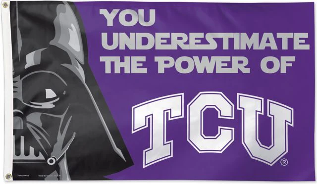 Texas Christian University 3'X5' Deluxe Flag-Star Wars   - ONLINE ONLY