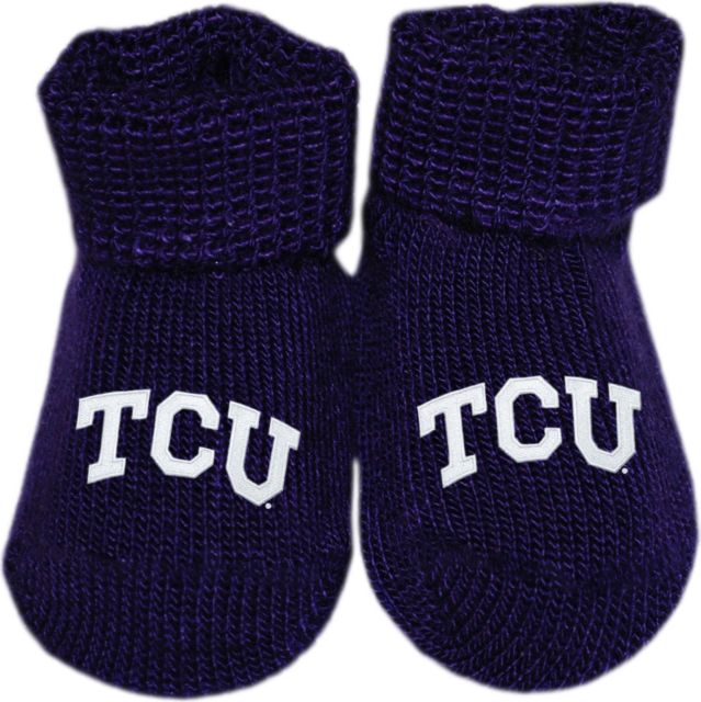 Texas Christian University Baby Booties