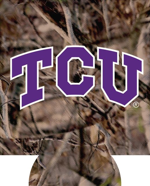 Texas Christian University Camo Coozie