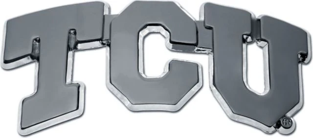 Texas Christian University Chrome Car Decal