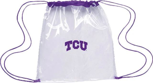 Texas Christian University Clear Drawstring Tote