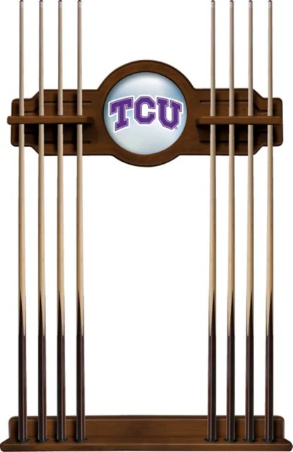 Texas Christian University Cue Rack in Chardonnay Finish - ONLINE ONLY