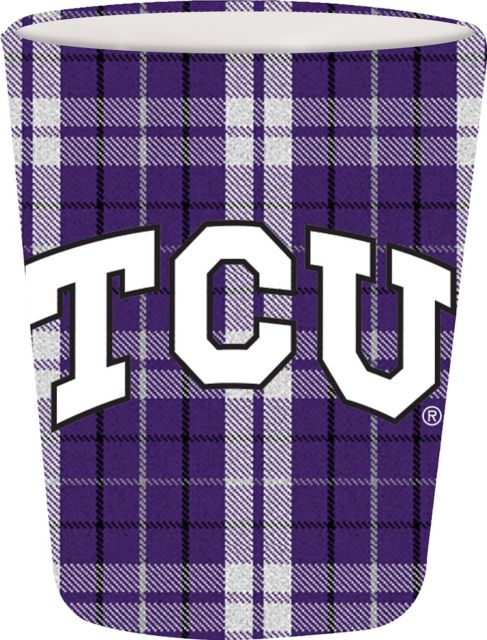 Texas Christian University Tartan Collector Glass