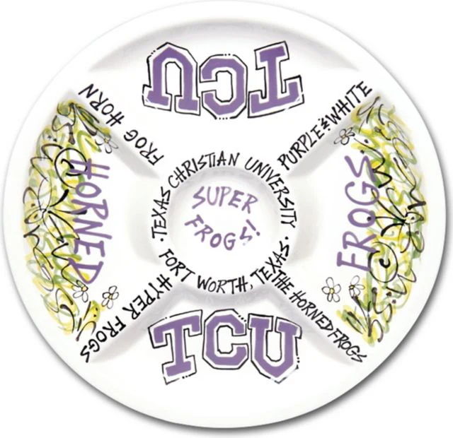Texas Christian University Veggie Divided Platter