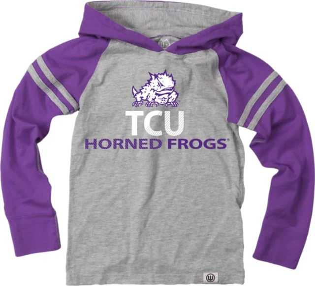 Texas Christian University Toddler Boy's Hooded Long Sleeve T-Shirt