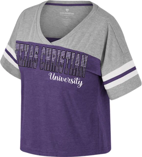 Texas Christian University Horned Frogs V-Neck Short Sleeve T-Shirt