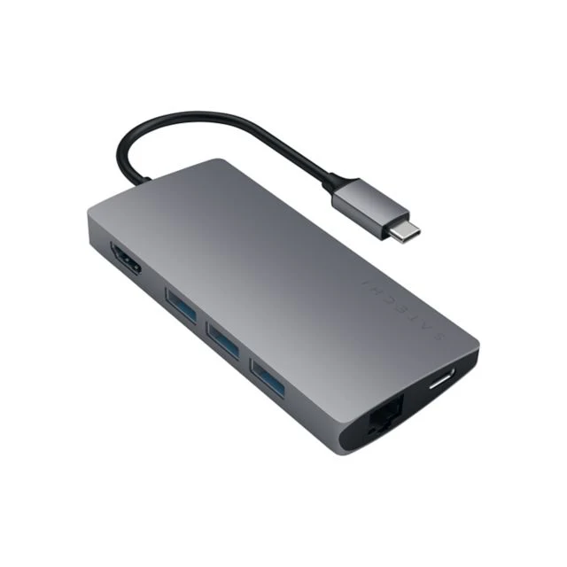 Satechi Type-C Multi-Port Adapter 4K With Ethernet V2, Space Gray - ONLINE ONLY