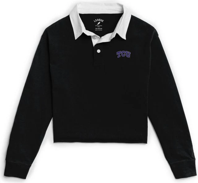 Texas Christian University Women's Authentic 1991 Long Sleeve Collared Cutoff Shirt - ONLINE ONLY