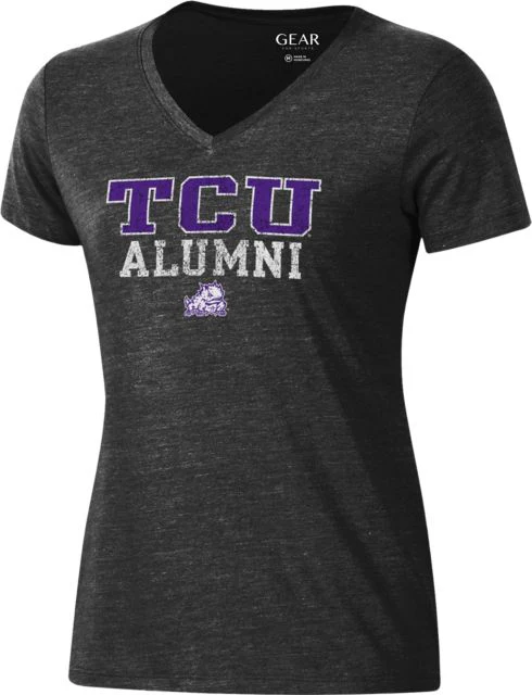 Texas Christian University Women's Alumni V-Neck Short Sleeve T-Shirt