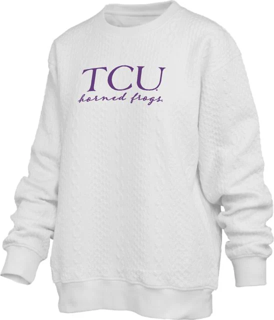 Texas Christian University Horned Frogs Women's Oversized Crewneck Sweatshirt
