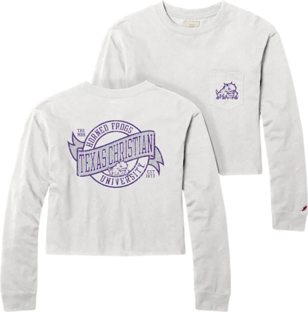 Texas Christian University Horned Frogs Women's Cropped Long Sleeve T-Shirt