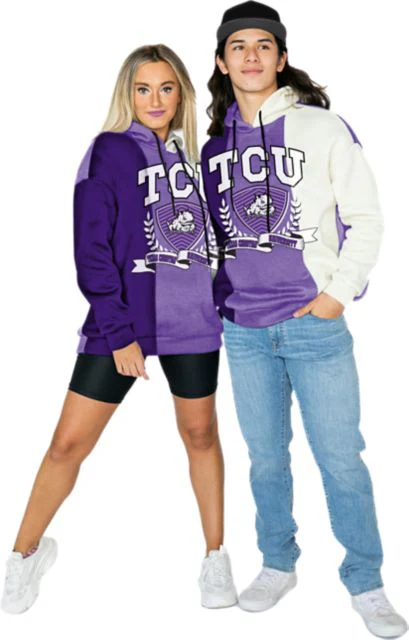 Texas Christian University Women's Color Block Hooded Sweatshirt