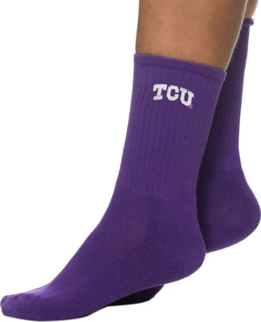 Texas Christian University Women's Mid Calf Basic Sock - Image 2