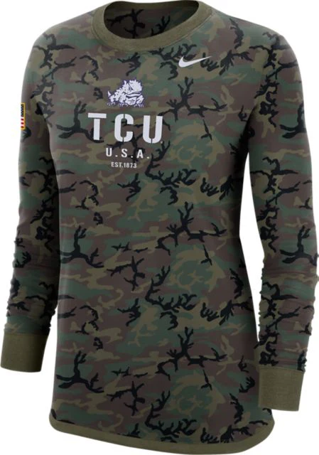 Texas Christian University Women's Dri-Fit Military Collection Long Sleeve Tee