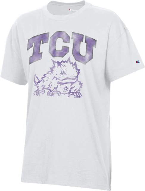 Texas Christian University Women's Horned Frogs Oversized Short Sleeve Tee