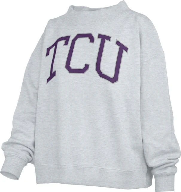 Texas Christian University Women's Parke Mock Neck Crewneck Sweatshirt
