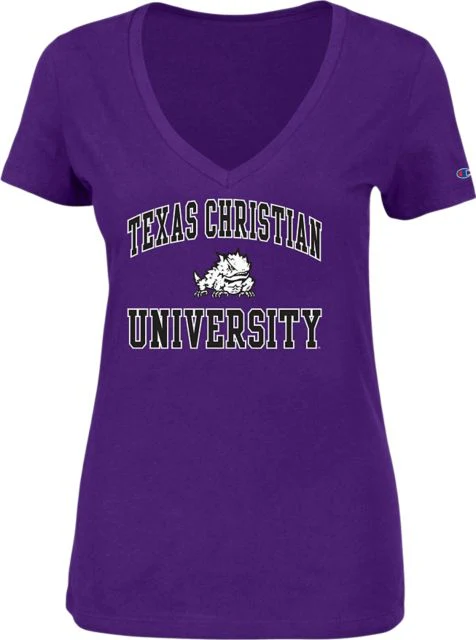 Texas Christian University Women's Plus Size Horned Frogs Short Sleeve T-Shirt