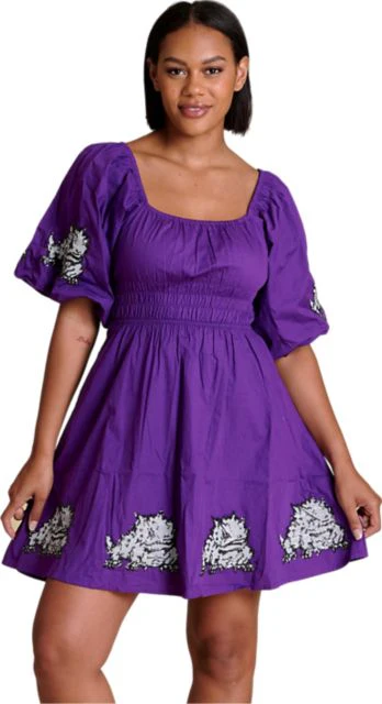 Texas Christian University Women's Puff Sleeve Dress