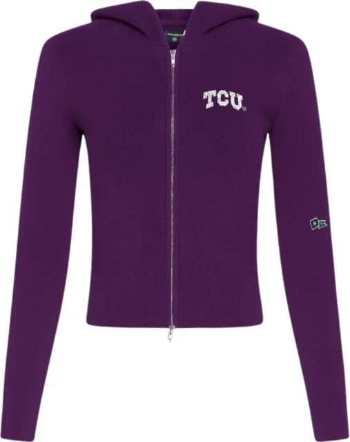 Texas Christian University Women's Full Zip Hooded Sweatshirt