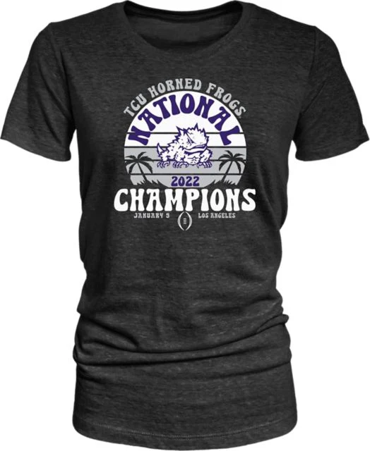 Texas Christian University Football 2022 National Champions Women's Tri-Blend Short Sleeve T-Shirt