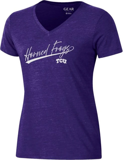 Texas Christian University Horned Frogs Women's V-Neck Short Sleeve T-Shirt