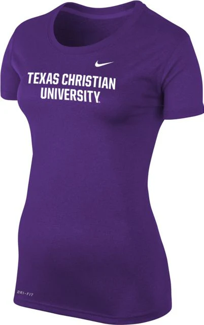 Texas Christian University Women's Athletic Dri-Fit Short Sleeve T-Shirt