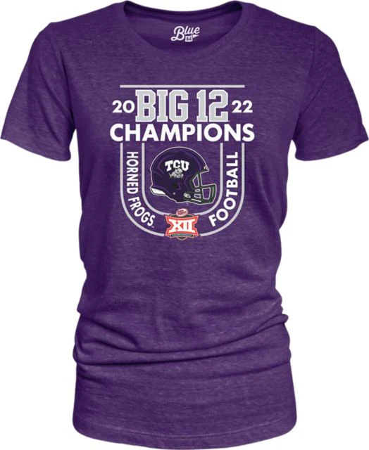 Texas Christian University Football 2022 Big 12 Champions Women's Tri-Blend T-Shirt